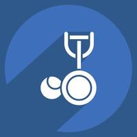 Icon Ice Cream Scoop. related to Kitchen Tool symbol. long shadow style. simple design illustration vector