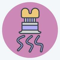 Icon Spiral Slicer. related to Kitchen Tool symbol. color mate style. simple design illustration vector