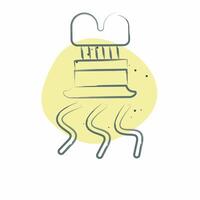 Icon Spiral Slicer. related to Kitchen Tool symbol. Color Spot Style. simple design illustration vector