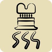 Icon Spiral Slicer. related to Kitchen Tool symbol. hand drawn style. simple design illustration vector