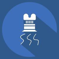 Icon Spiral Slicer. related to Kitchen Tool symbol. long shadow style. simple design illustration vector