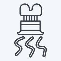 Icon Spiral Slicer. related to Kitchen Tool symbol. line style. simple design illustration vector