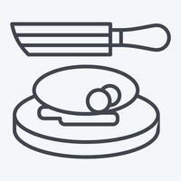 Icon Steak Knife Set. related to Kitchen Tool symbol. line style. simple design illustration vector