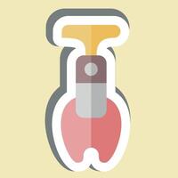 Sticker Apple Corer. related to Kitchen Tool symbol. simple design illustration vector