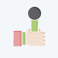 Icon Interview. related to Cinema symbol. doodle style. simple design illustration vector