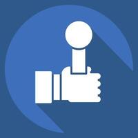 Icon Interview. related to Cinema symbol. long shadow style. simple design illustration vector