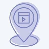 Icon Location. related to Cinema symbol. two tone style. simple design illustration vector