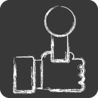 Icon Interview. related to Cinema symbol. chalk Style. simple design illustration vector
