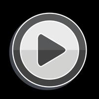 Icon Play Button. related to Cinema symbol. glossy style. simple design illustration vector