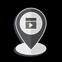 Icon Location. related to Cinema symbol. glossy style. simple design illustration vector