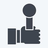 Icon Interview. related to Cinema symbol. glyph style. simple design illustration vector