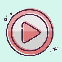 Icon Play Button. related to Cinema symbol. MBE style. simple design illustration vector
