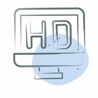 Icon HD. related to Cinema symbol. Color Spot Style. simple design illustration vector