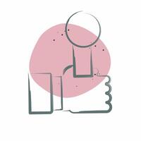 Icon Interview. related to Cinema symbol. Color Spot Style. simple design illustration vector