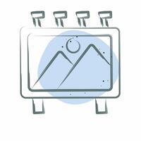 Icon File Poster. related to Cinema symbol. Color Spot Style. simple design illustration vector
