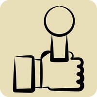 Icon Interview. related to Cinema symbol. hand drawn style. simple design illustration vector