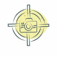Icon Focus Camera. related to Cinema symbol. Color Spot Style. simple design illustration vector