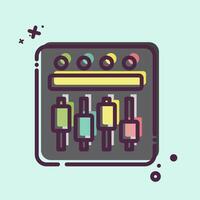 Icon Equalizer. related to Cinema symbol. MBE style. simple design illustration vector