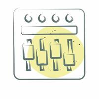 Icon Equalizer. related to Cinema symbol. Color Spot Style. simple design illustration vector