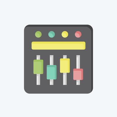 Icon Equalizer. related to Cinema symbol. flat style. simple design illustration