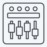 Icon Equalizer. related to Cinema symbol. line style. simple design illustration vector