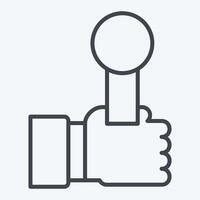 Icon Interview. related to Cinema symbol. line style. simple design illustration vector