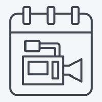 Icon Movie Release Date. related to Cinema symbol. line style. simple design illustration vector