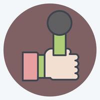 Icon Interview. related to Cinema symbol. color mate style. simple design illustration vector