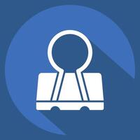 Icon Binder. related to Office symbol. long shadow style. simple design illustration vector