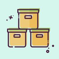 Icon Box. related to Office symbol. MBE style. simple design illustration vector