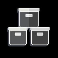 Icon Box. related to Office symbol. glossy style. simple design illustration vector
