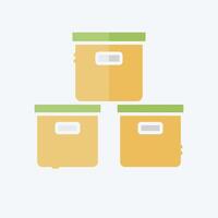 Icon Box. related to Office symbol. doodle style. simple design illustration vector