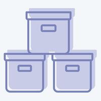 Icon Box. related to Office symbol. two tone style. simple design illustration vector