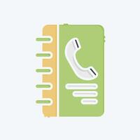 Icon Contact Book. related to Office symbol. doodle style. simple design illustration vector