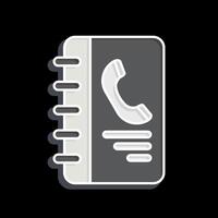 Icon Contact Book. related to Office symbol. glossy style. simple design illustration vector