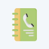 Icon Contact Book. related to Office symbol. flat style. simple design illustration vector