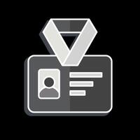 Icon ID Card. related to Office symbol. glossy style. simple design illustration vector