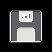 Icon Floppy Disk. related to Office symbol. glossy style. simple design illustration vector