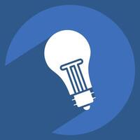 Icon Light. related to Office symbol. long shadow style. simple design illustration vector