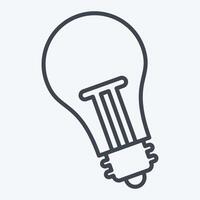 Icon Light. related to Office symbol. line style. simple design illustration vector