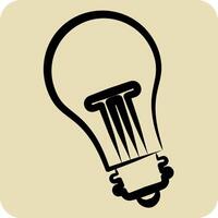 Icon Light. related to Office symbol. hand drawn style. simple design illustration vector