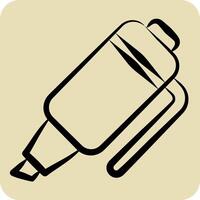 Icon Marker. related to Office symbol. hand drawn style. simple design illustration vector