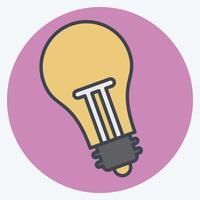 Icon Light. related to Office symbol. color mate style. simple design illustration vector