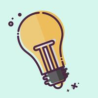 Icon Light. related to Office symbol. MBE style. simple design illustration vector