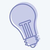 Icon Light. related to Office symbol. two tone style. simple design illustration vector