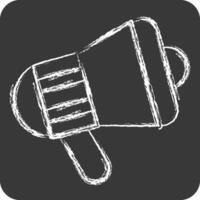 Icon Megaphone. related to Office symbol. chalk Style. simple design illustration vector