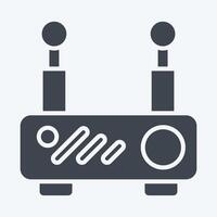 Icon Router. related to Office symbol. glyph style. simple design illustration vector
