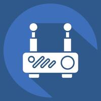 Icon Router. related to Office symbol. long shadow style. simple design illustration vector