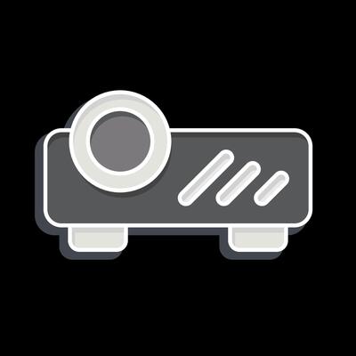 Icon Projector. related to Office symbol. glossy style. simple design illustration