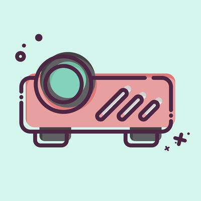 Icon Projector. related to Office symbol. MBE style. simple design illustration
